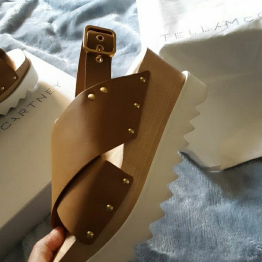 Plastic sandal Percy light  tan